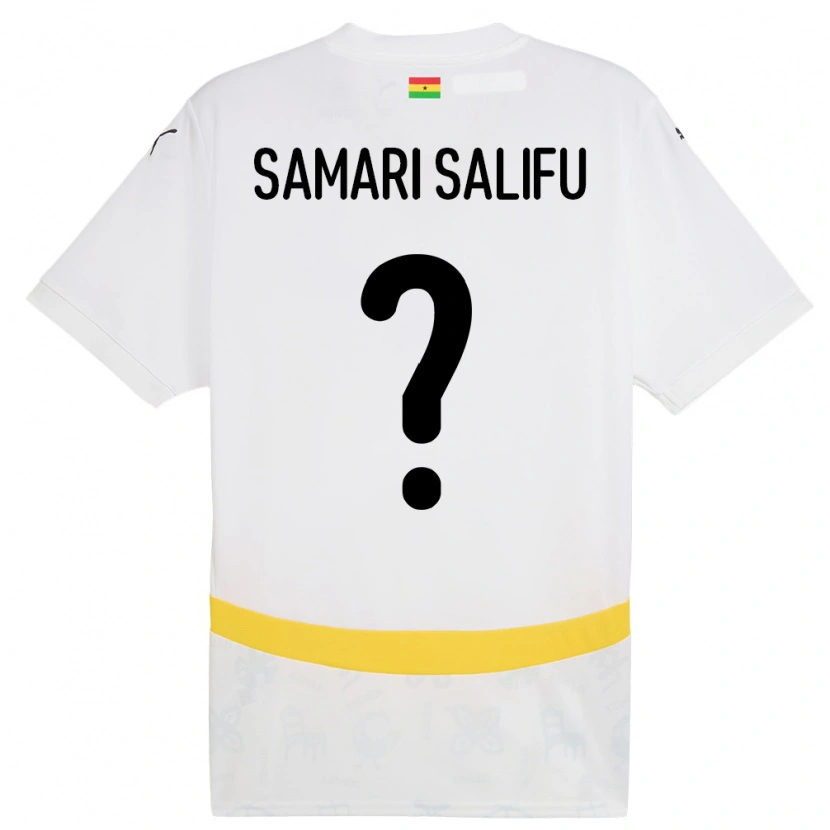 Danxen Pánské Ghana Abass Samari Salifu #0 Bílý Domů Hráčské Dresy 24-26 Dres