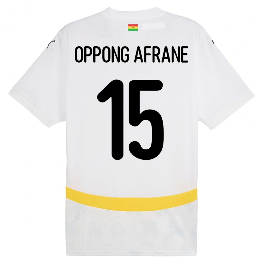 Danxen Pánské Ghana David Oppong Afrane #15 Bílý Domů Hráčské Dresy 24-26 Dres