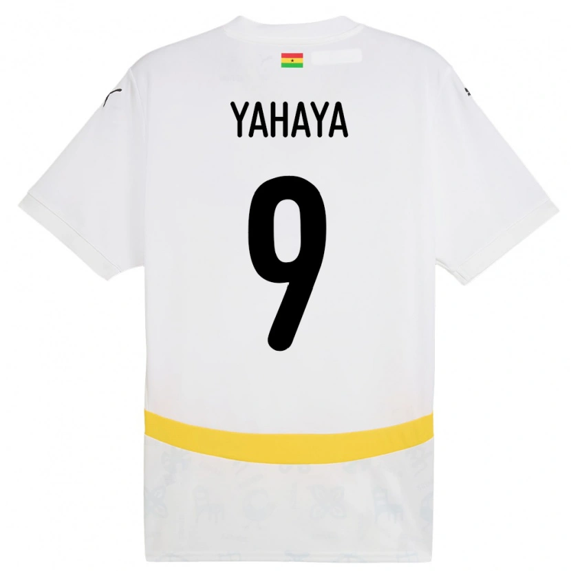 Danxen Pánské Ghana Mohammed Yahaya #9 Bílý Domů Hráčské Dresy 24-26 Dres