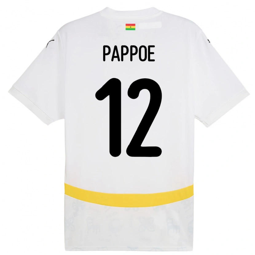 Danxen Pánské Ghana Isaac Pappoe #12 Bílý Domů Hráčské Dresy 24-26 Dres
