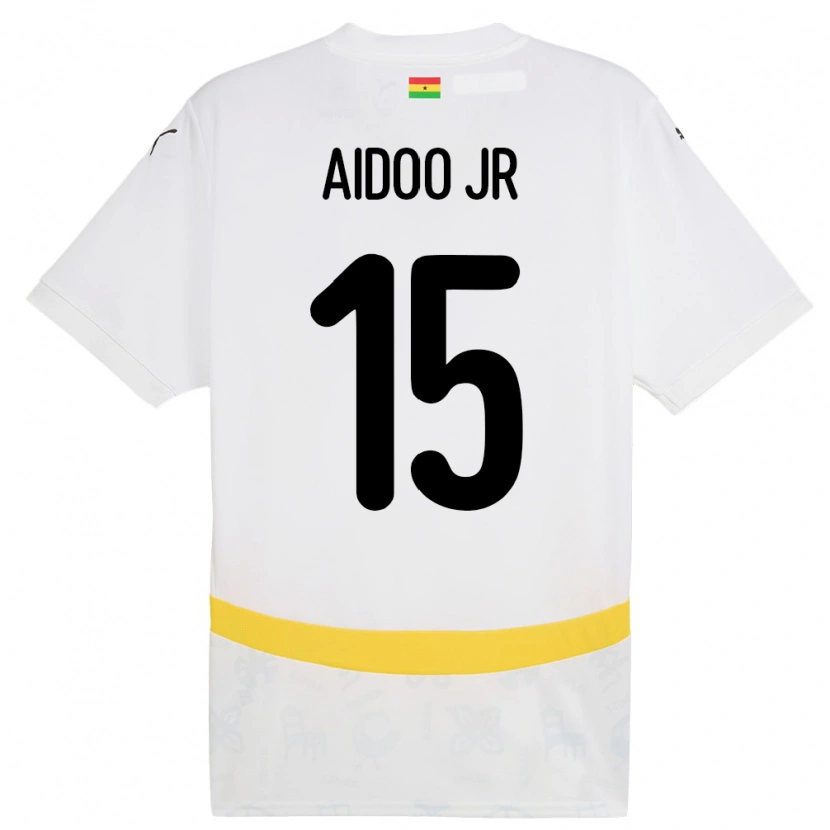 Danxen Pánské Ghana Joseph Aidoo #15 Bílý Domů Hráčské Dresy 24-26 Dres