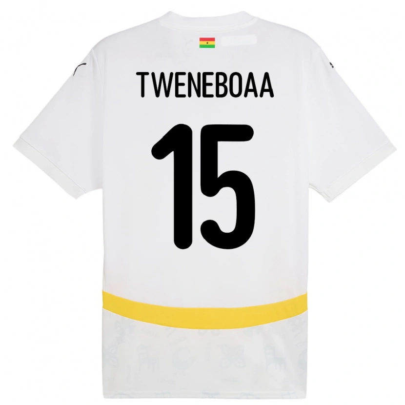 Danxen Pánské Ghana Justice Tweneboaa #15 Bílý Domů Hráčské Dresy 24-26 Dres