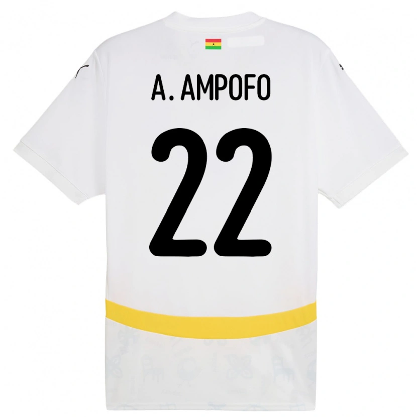 Danxen Pánské Ghana Eugene Amankwah Ampofo #22 Bílý Domů Hráčské Dresy 24-26 Dres