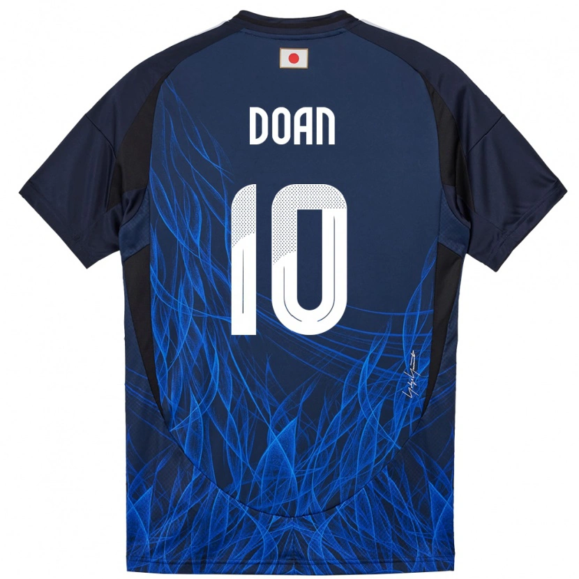 Danxen Pánské Japonsko Ritsu Doan #10 Tmavě Modrá Domů Hráčské Dresy 24-26 Dres