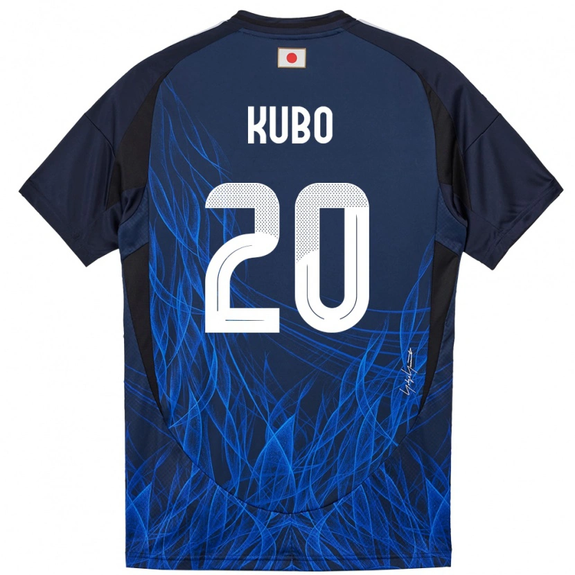 Danxen Pánské Japonsko Takefusa Kubo #20 Tmavě Modrá Domů Hráčské Dresy 24-26 Dres