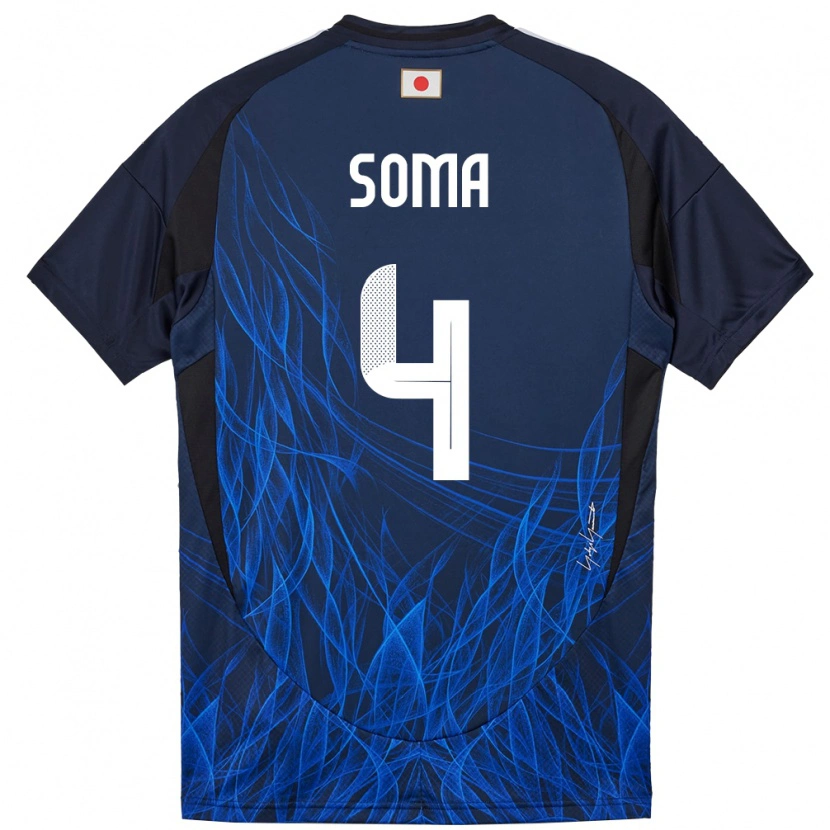 Danxen Pánské Japonsko Rikuto Soma #4 Tmavě Modrá Domů Hráčské Dresy 24-26 Dres