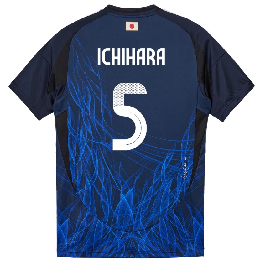 Danxen Pánské Japonsko Rion Ichihara #5 Tmavě Modrá Domů Hráčské Dresy 24-26 Dres