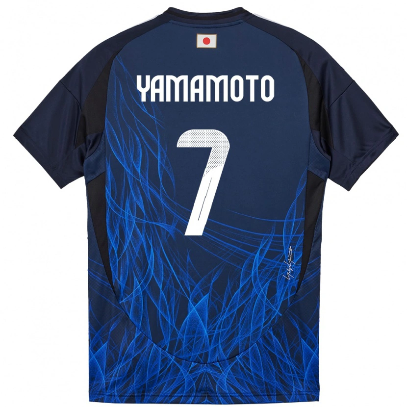 Danxen Pánské Japonsko Rihito Yamamoto #7 Tmavě Modrá Domů Hráčské Dresy 24-26 Dres