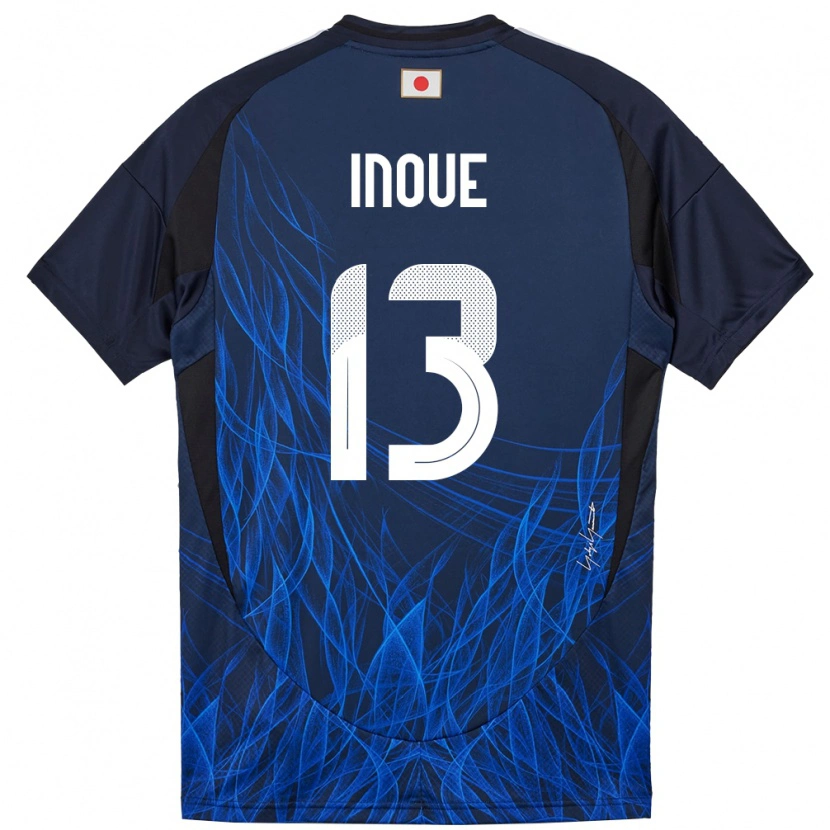 Danxen Pánské Japonsko Aren Inoue #13 Tmavě Modrá Domů Hráčské Dresy 24-26 Dres