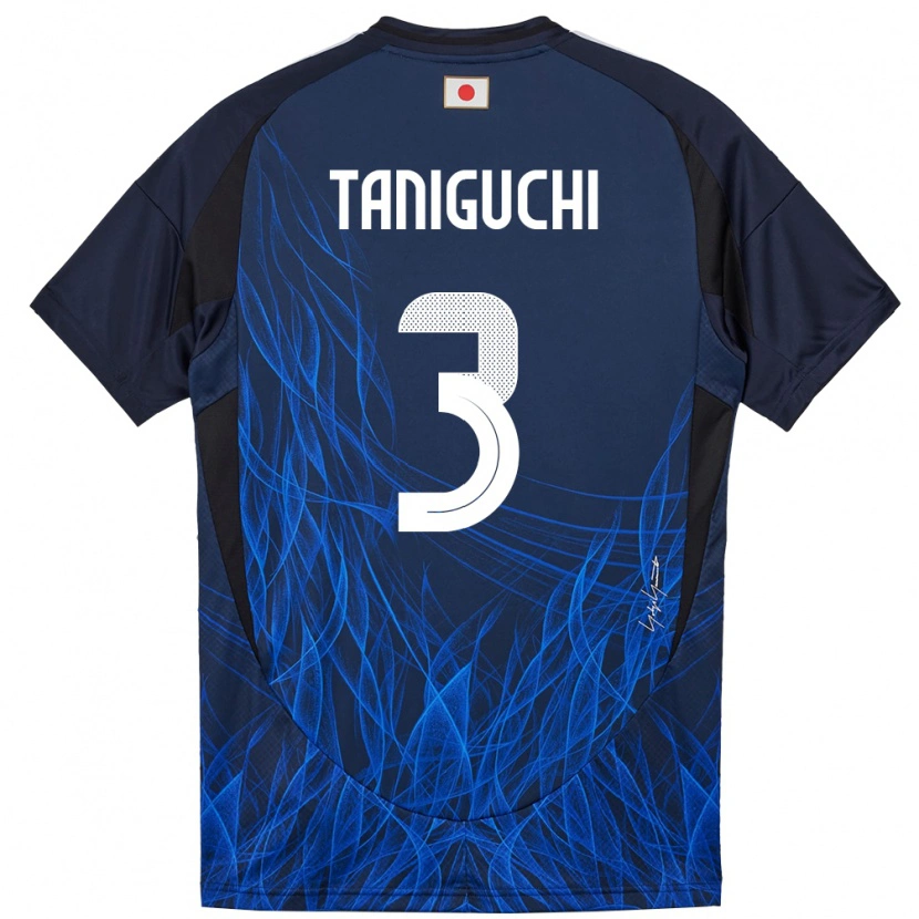 Danxen Pánské Japonsko Shogo Taniguchi #3 Tmavě Modrá Domů Hráčské Dresy 24-26 Dres