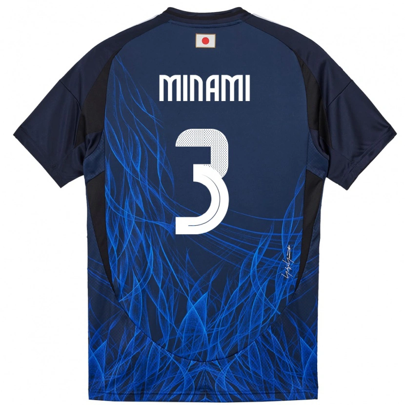 Danxen Pánské Japonsko Moeka Minami #3 Tmavě Modrá Domů Hráčské Dresy 24-26 Dres