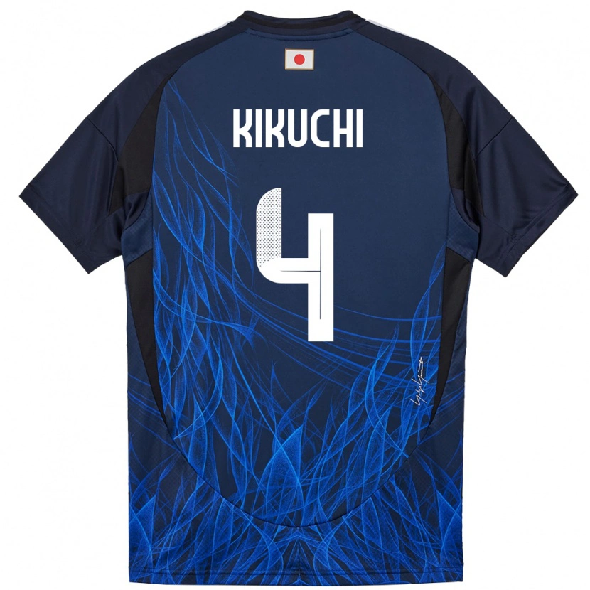 Danxen Pánské Japonsko Shuta Kikuchi #4 Tmavě Modrá Domů Hráčské Dresy 24-26 Dres