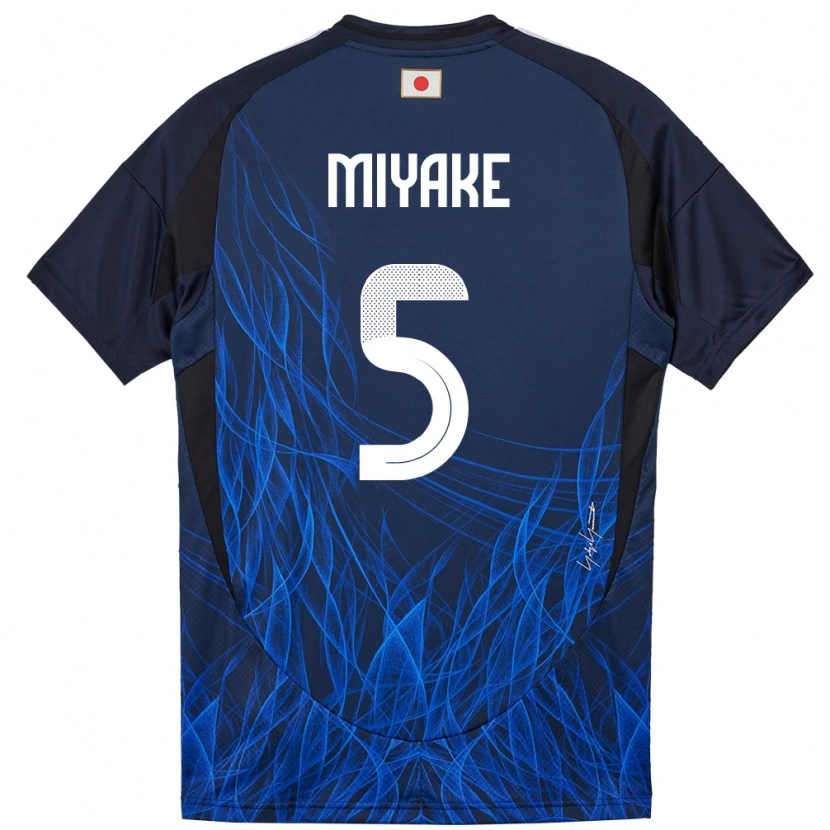 Danxen Pánské Japonsko Shiori Miyake #5 Tmavě Modrá Domů Hráčské Dresy 24-26 Dres