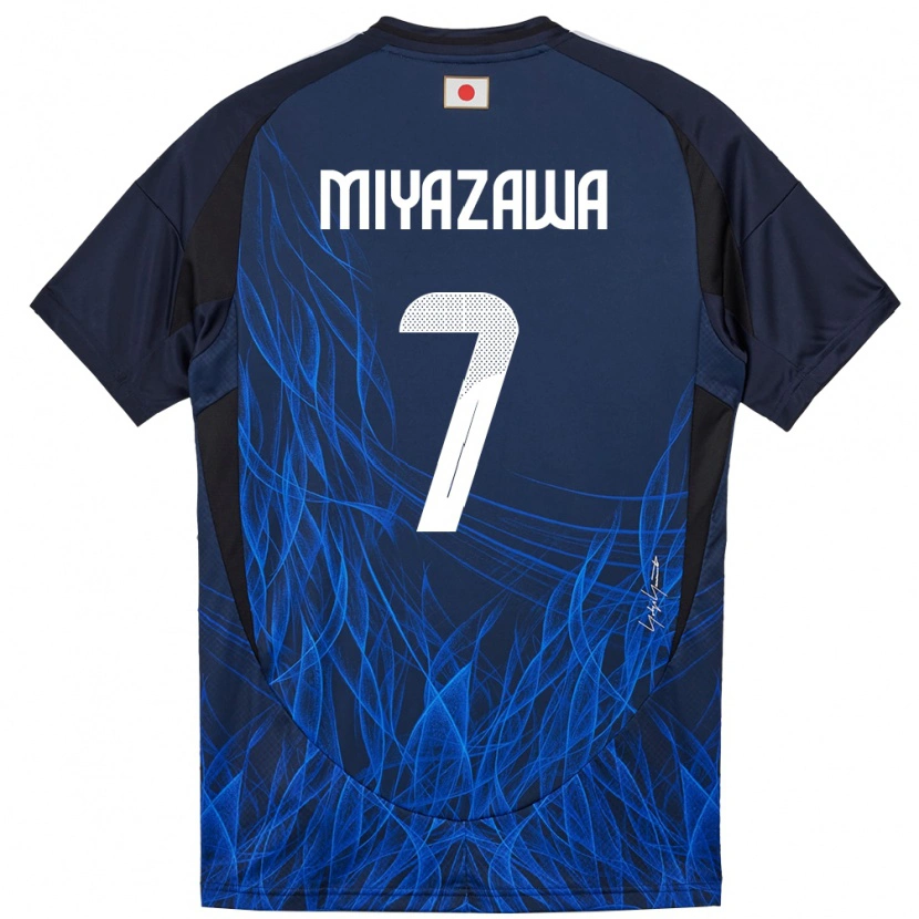 Danxen Pánské Japonsko Hinata Miyazawa #7 Tmavě Modrá Domů Hráčské Dresy 24-26 Dres