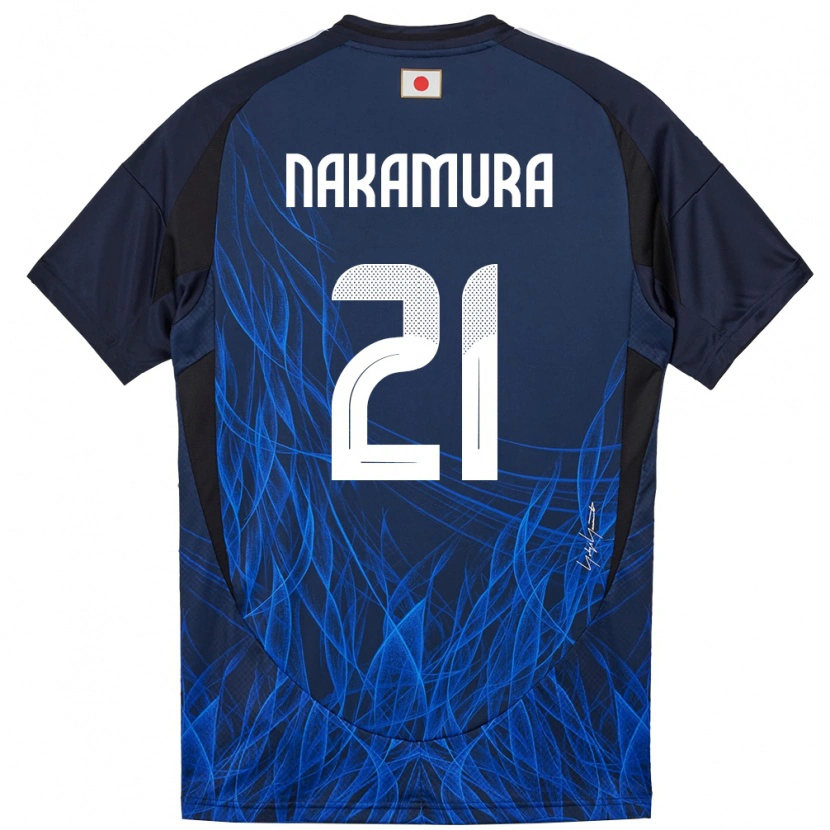 Danxen Pánské Japonsko Jiro Nakamura #21 Tmavě Modrá Domů Hráčské Dresy 24-26 Dres
