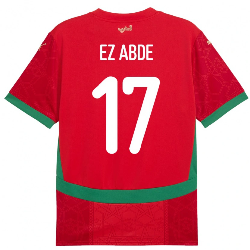 Danxen Pánské Maroko Abde Ezzalzouli #17 Červený Domů Hráčské Dresy 24-26 Dres
