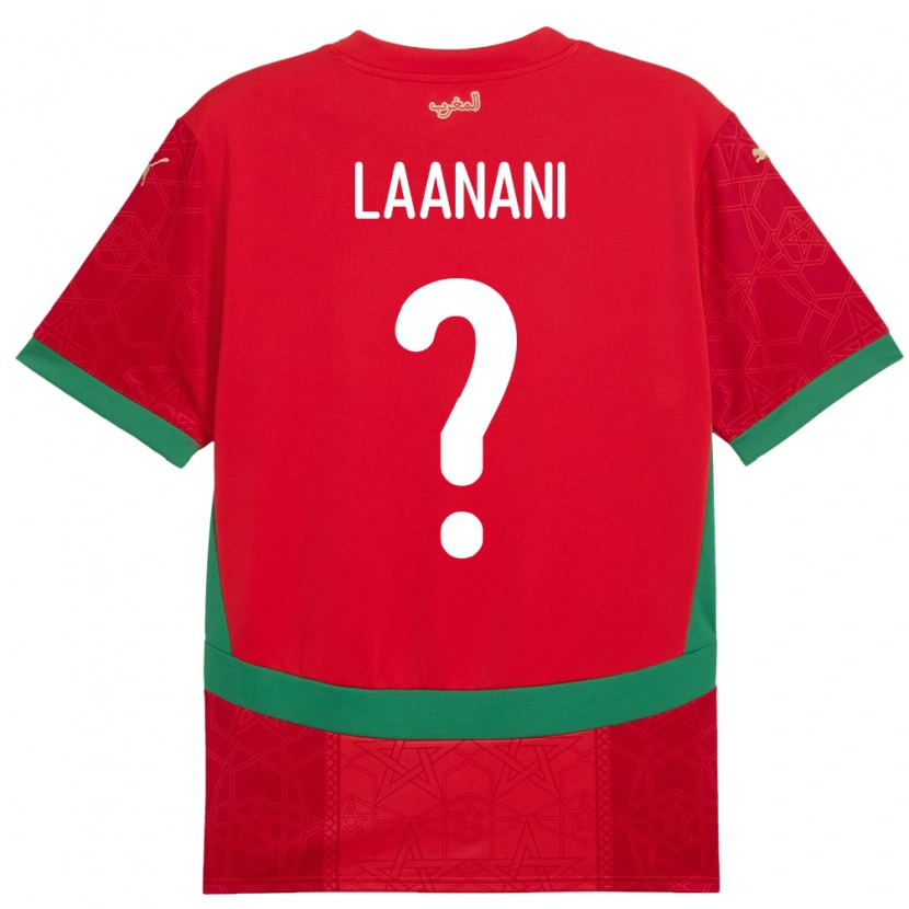 Danxen Pánské Maroko Kamal Laanani #0 Červený Domů Hráčské Dresy 24-26 Dres
