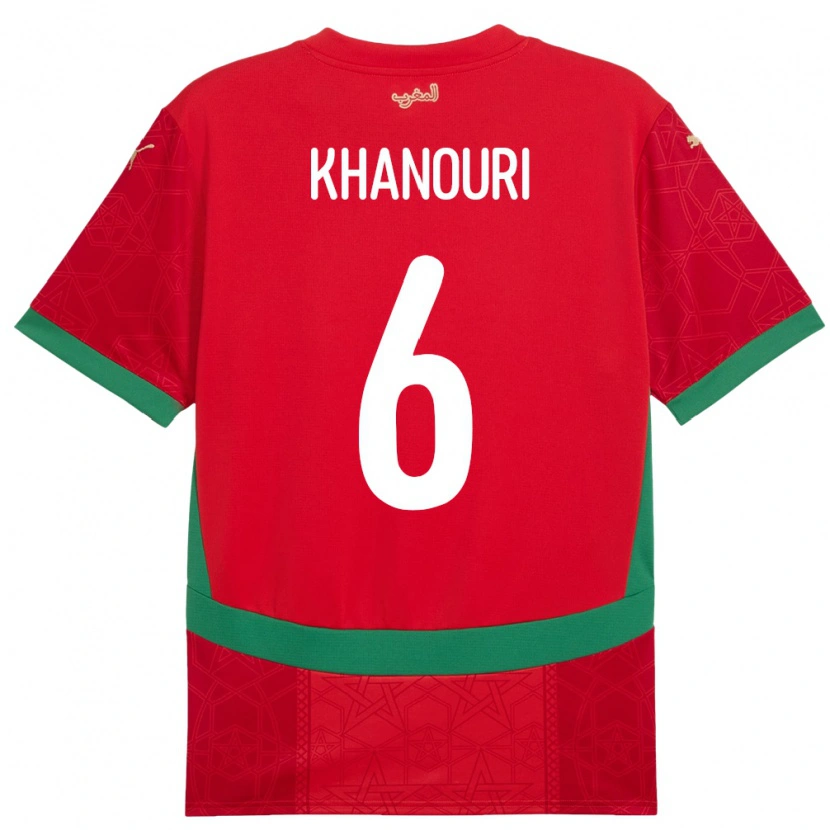 Danxen Pánské Maroko Adam Khanouri #6 Červený Domů Hráčské Dresy 24-26 Dres