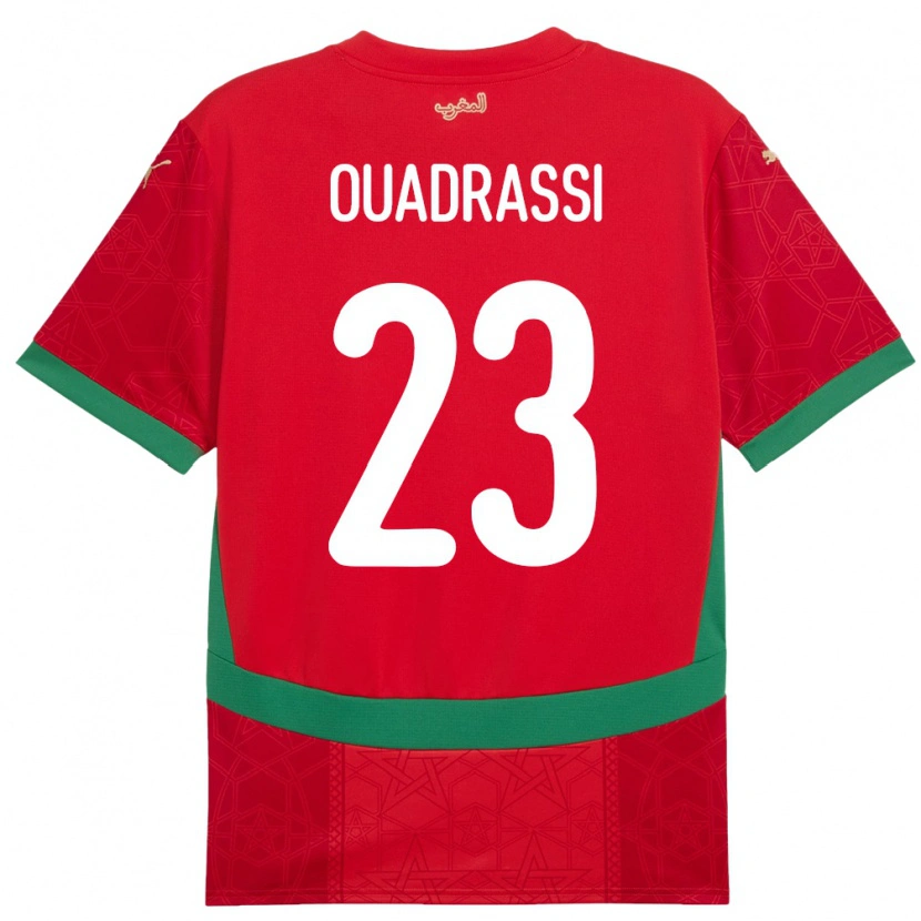 Danxen Pánské Maroko Dalil Ouadrassi #23 Červený Domů Hráčské Dresy 24-26 Dres