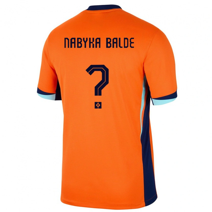 Danxen Pánské Nizozemsko Mamadou Nabyka Balde #0 Oranžový Domů Hráčské Dresy 24-26 Dres