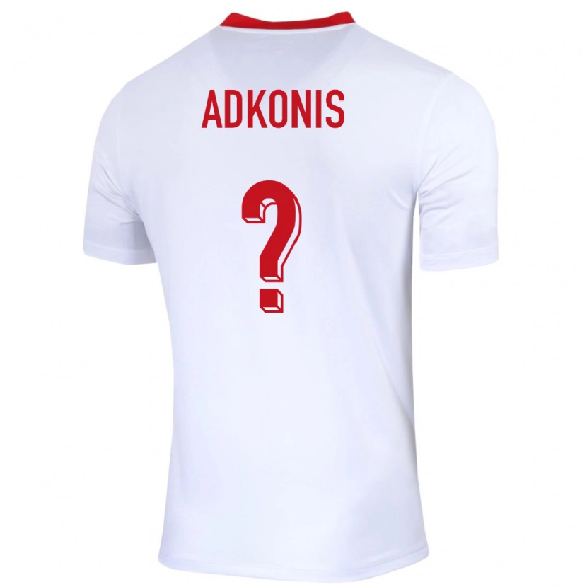 Danxen Pánské Polsko Jakub Adkonis #0 Bílý Domů Hráčské Dresy 24-26 Dres