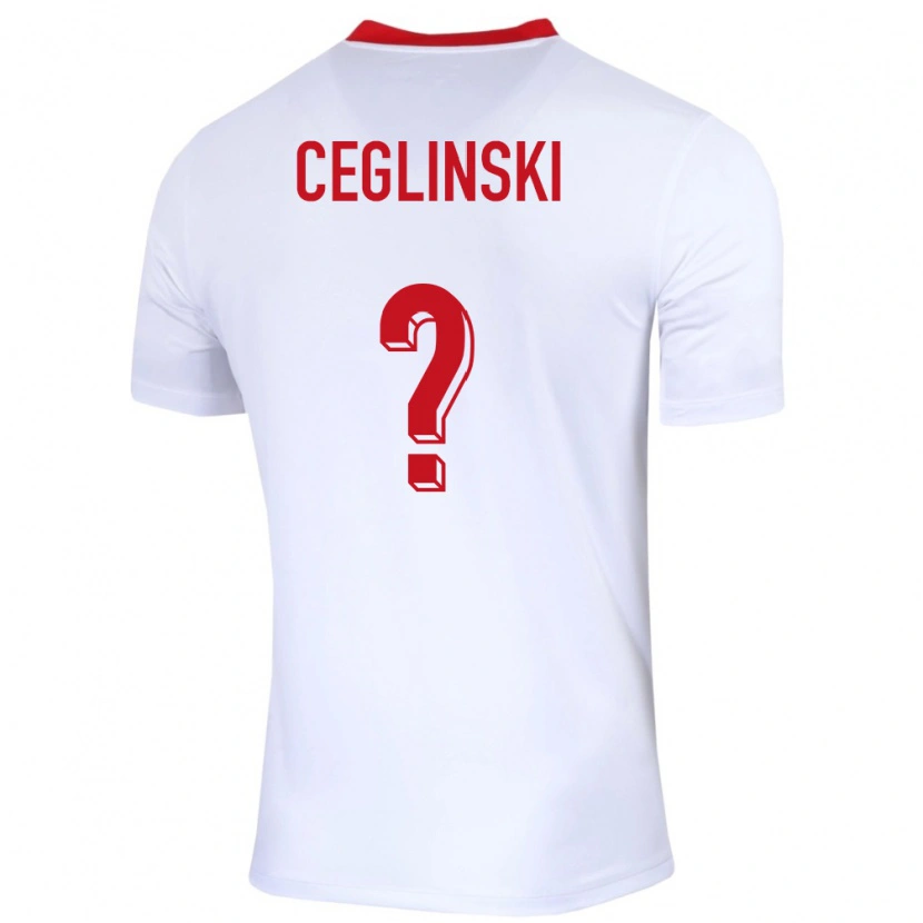 Danxen Pánské Polsko Mateusz Ceglinski #0 Bílý Domů Hráčské Dresy 24-26 Dres