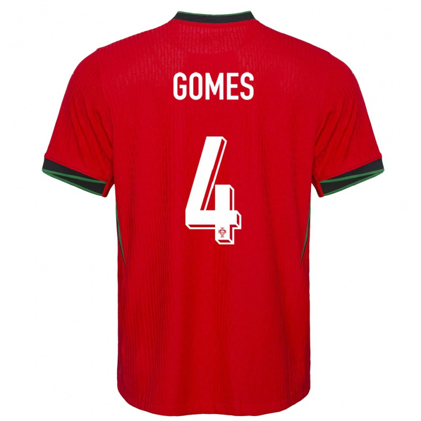Danxen Pánské Portugalsko Luís Gomes #4 Červené Domů Hráčské Dresy 24-26 Dres