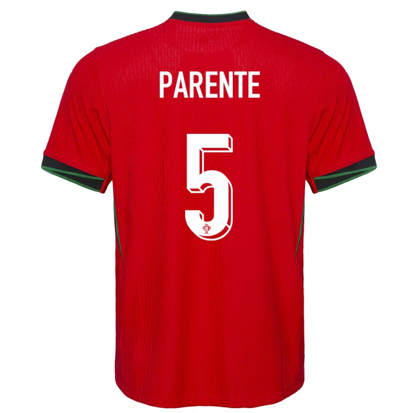 Danxen Pánské Portugalsko Tiago Parente #5 Červené Domů Hráčské Dresy 24-26 Dres