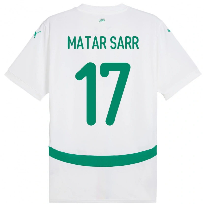 Danxen Pánské Senegal Pape Matar Sarr #17 Bílý Domů Hráčské Dresy 24-26 Dres