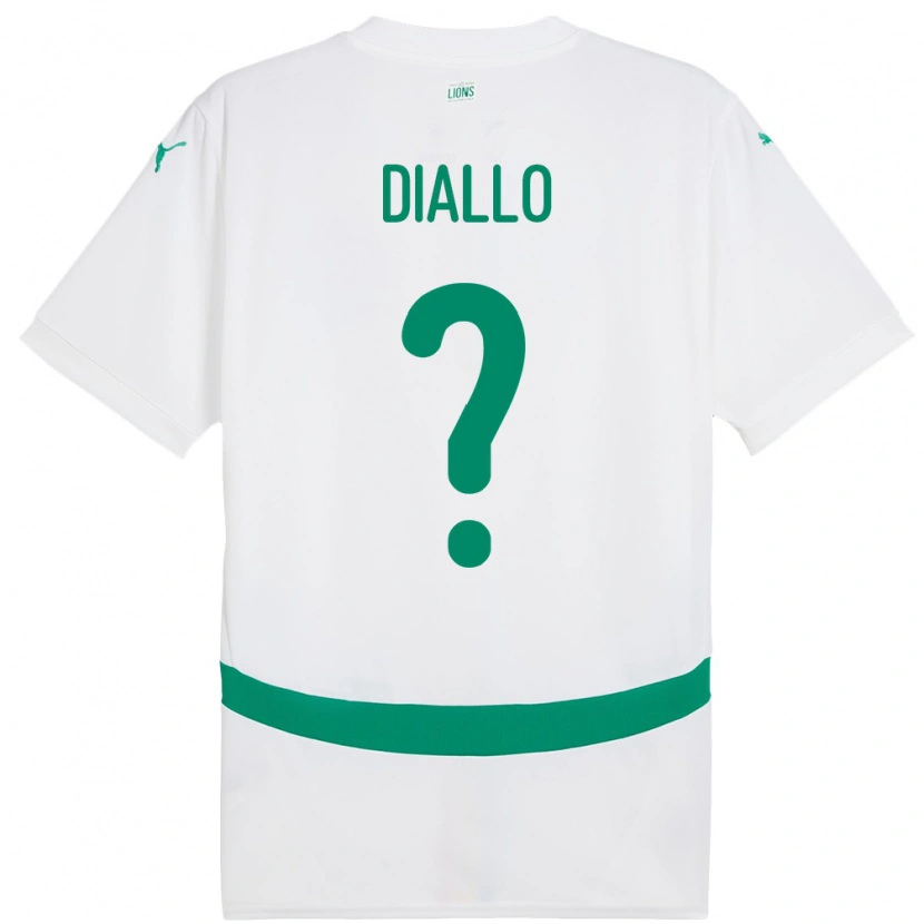 Danxen Pánské Senegal Baïla Diallo #0 Bílý Domů Hráčské Dresy 24-26 Dres