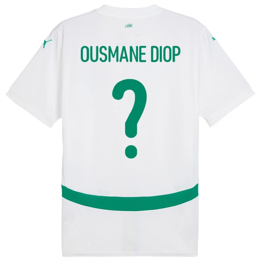 Danxen Pánské Senegal Tafsir Ousmane Diop #0 Bílý Domů Hráčské Dresy 24-26 Dres