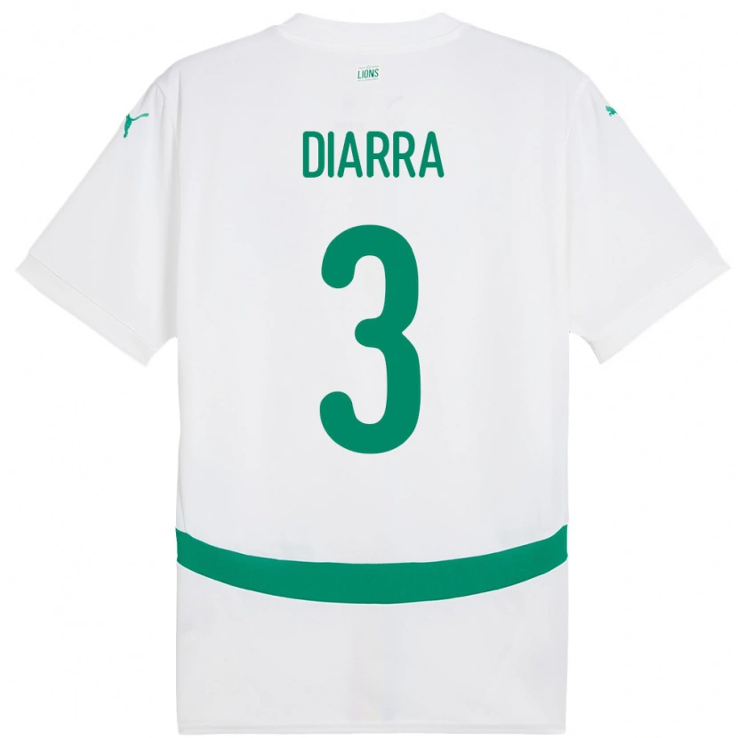 Danxen Pánské Senegal Djibril Diarra #3 Bílý Domů Hráčské Dresy 24-26 Dres