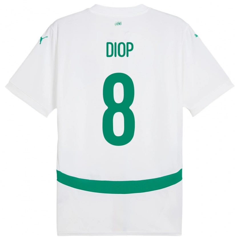 Danxen Pánské Senegal Amidou Diop #8 Bílý Domů Hráčské Dresy 24-26 Dres