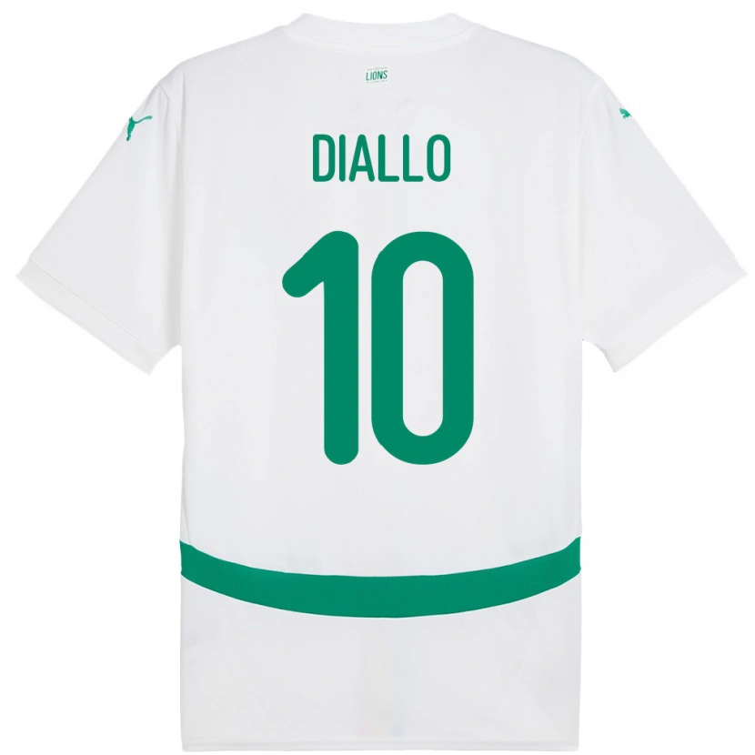 Danxen Pánské Senegal Samba Diallo #10 Bílý Domů Hráčské Dresy 24-26 Dres
