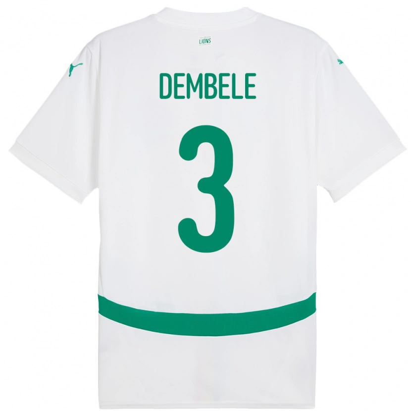 Danxen Pánské Senegal Anta Dembele #3 Bílý Domů Hráčské Dresy 24-26 Dres