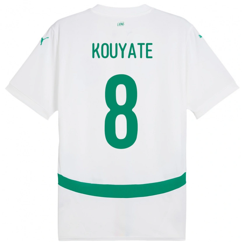 Danxen Pánské Senegal Cheikhou Kouyate #8 Bílý Domů Hráčské Dresy 24-26 Dres