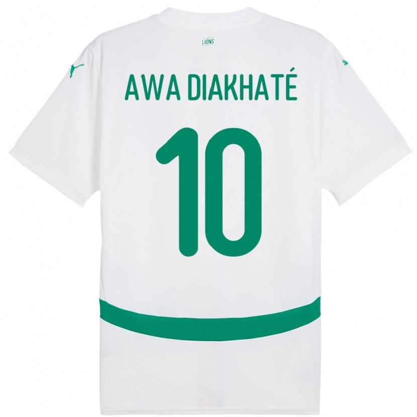 Danxen Pánské Senegal Ndeye Awa Diakhate #10 Bílý Domů Hráčské Dresy 24-26 Dres