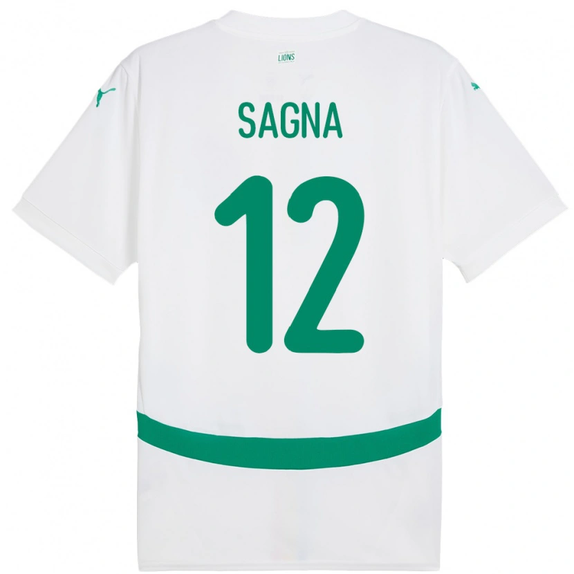Danxen Pánské Senegal Safietou Sagna #12 Bílý Domů Hráčské Dresy 24-26 Dres