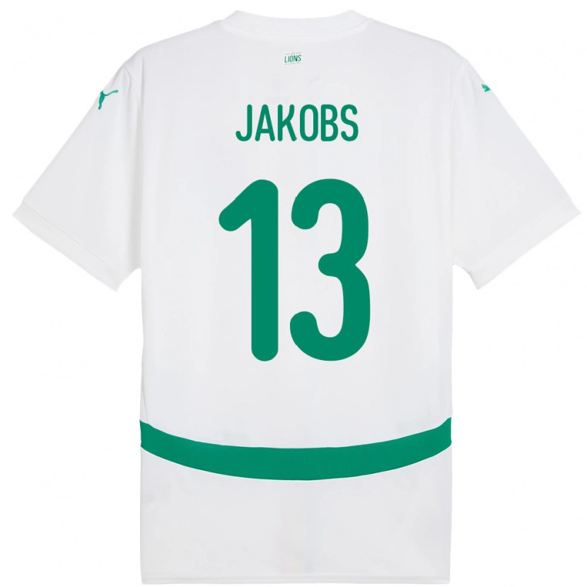 Danxen Pánské Senegal Ismail Jakobs #13 Bílý Domů Hráčské Dresy 24-26 Dres