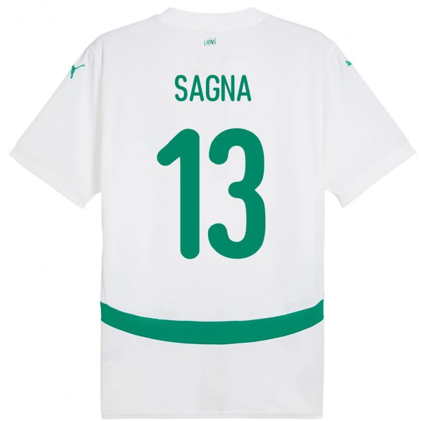 Danxen Pánské Senegal Jeannette Sagna #13 Bílý Domů Hráčské Dresy 24-26 Dres