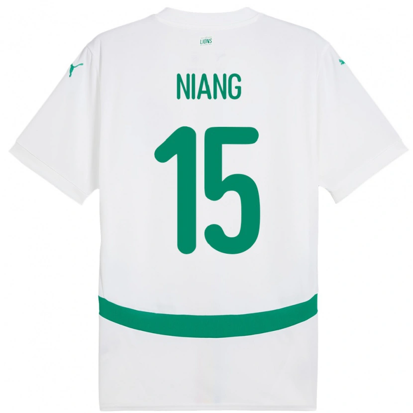 Danxen Pánské Senegal Jeanne Niang #15 Bílý Domů Hráčské Dresy 24-26 Dres