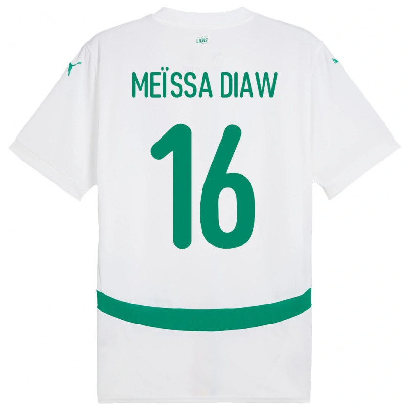 Danxen Pánské Senegal Ndeye Meissa Diaw #16 Bílý Domů Hráčské Dresy 24-26 Dres