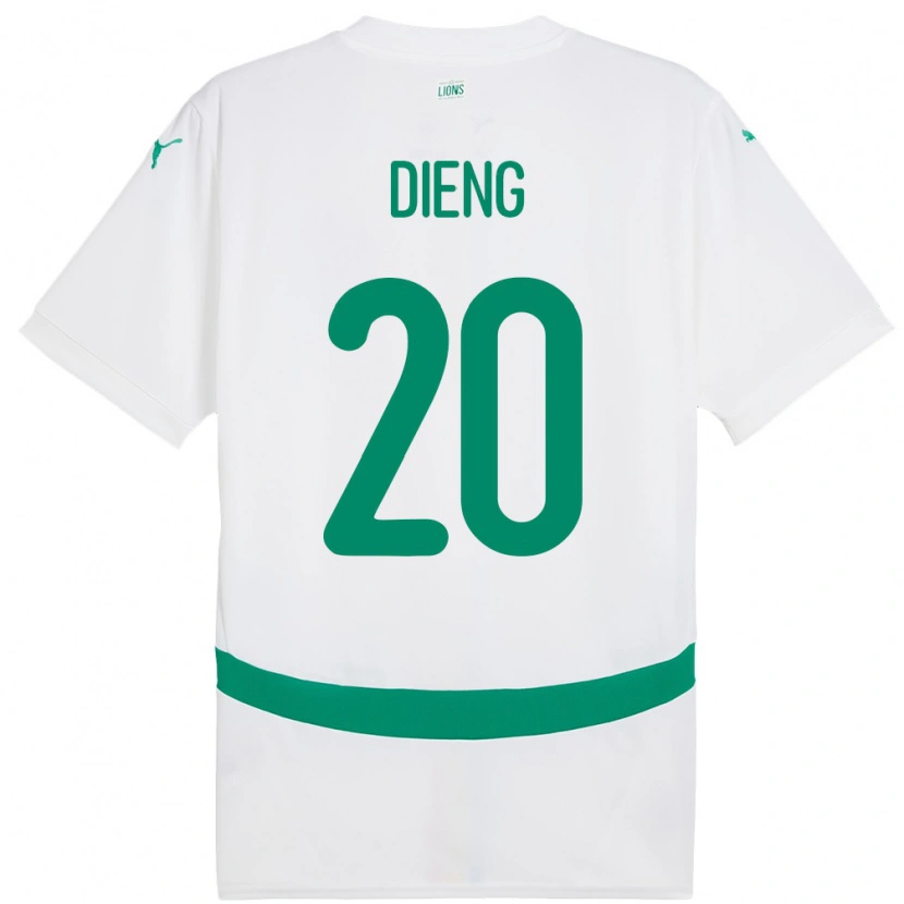 Danxen Pánské Senegal Bamba Dieng #20 Bílý Domů Hráčské Dresy 24-26 Dres