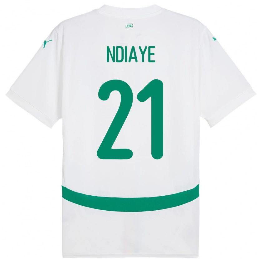 Danxen Pánské Senegal Iliman Ndiaye #21 Bílý Domů Hráčské Dresy 24-26 Dres