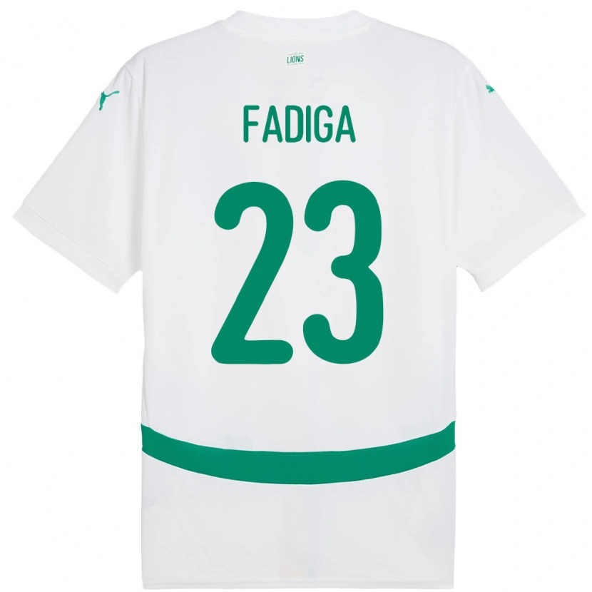 Danxen Pánské Senegal Noah Fadiga #23 Bílý Domů Hráčské Dresy 24-26 Dres
