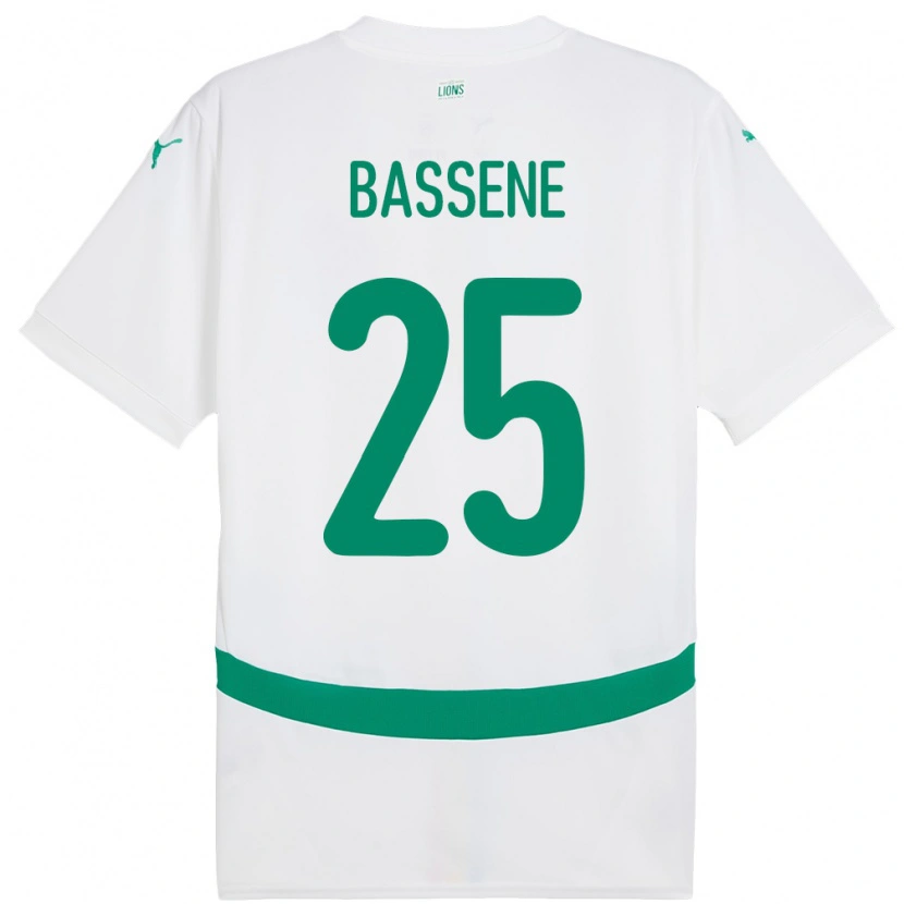 Danxen Pánské Senegal Pascaline Bassene #25 Bílý Domů Hráčské Dresy 24-26 Dres
