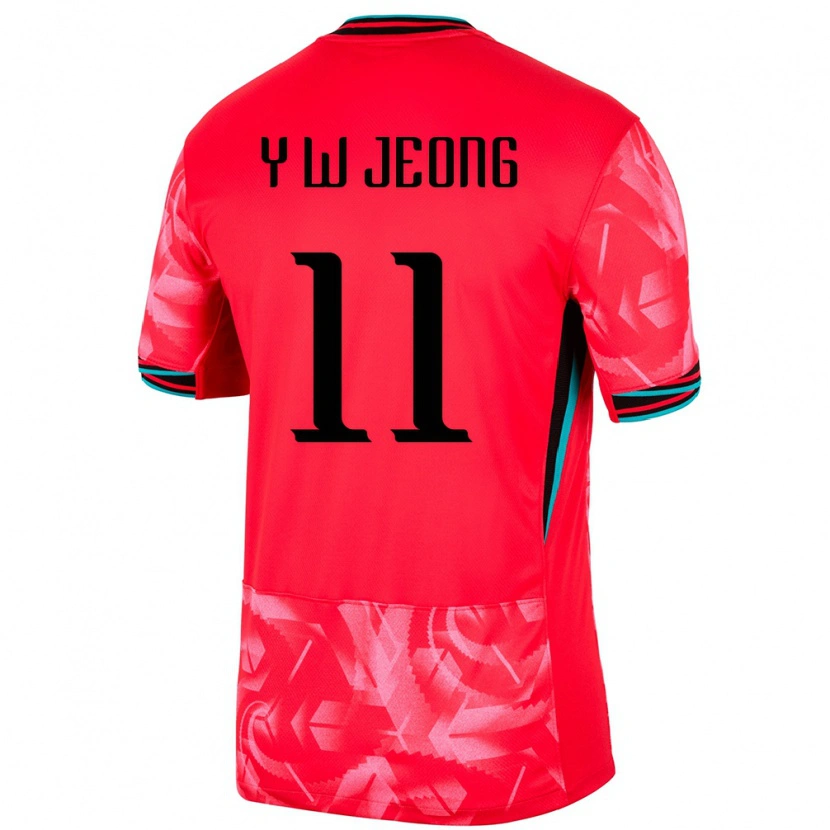 Danxen Pánské Jižní Korea Woo-Yeong Jeong #11 Zlatý Domů Hráčské Dresy 24-26 Dres
