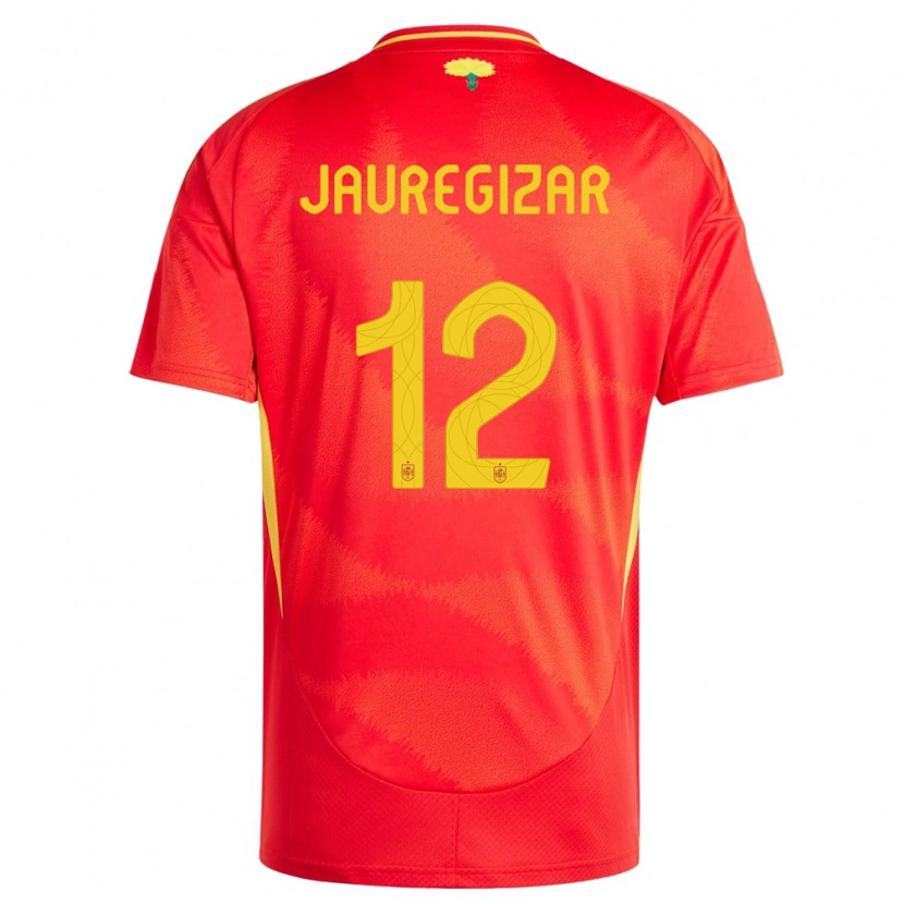 Danxen Pánské Španělsko Mikel Jauregizar #12 Červené Domů Hráčské Dresy 24-26 Dres