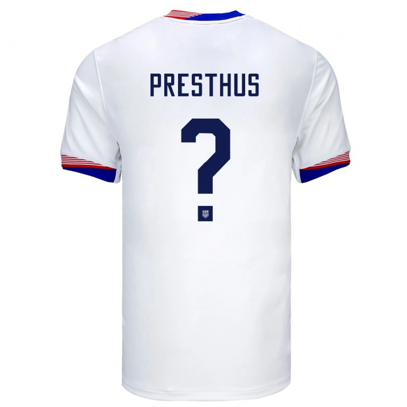 Danxen Pánské Spojené Státy Americké Owen Presthus #0 Bílý Domů Hráčské Dresy 24-26 Dres