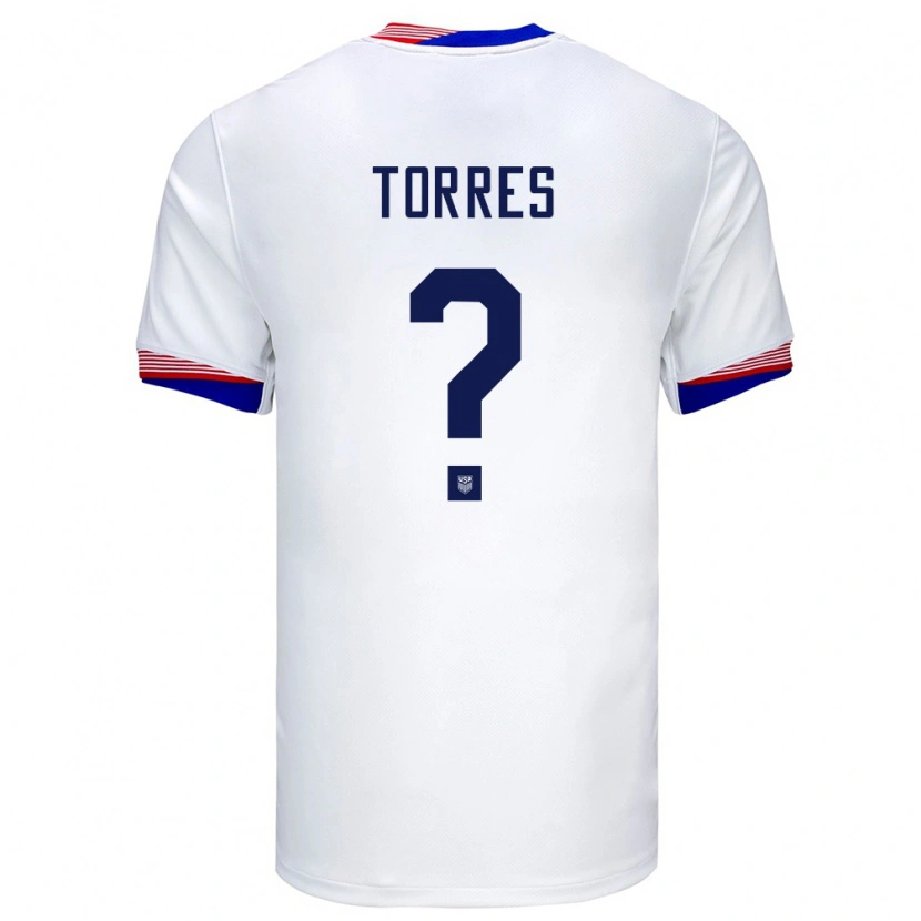 Danxen Pánské Spojené Státy Americké Lisandro Torres #0 Bílý Domů Hráčské Dresy 24-26 Dres